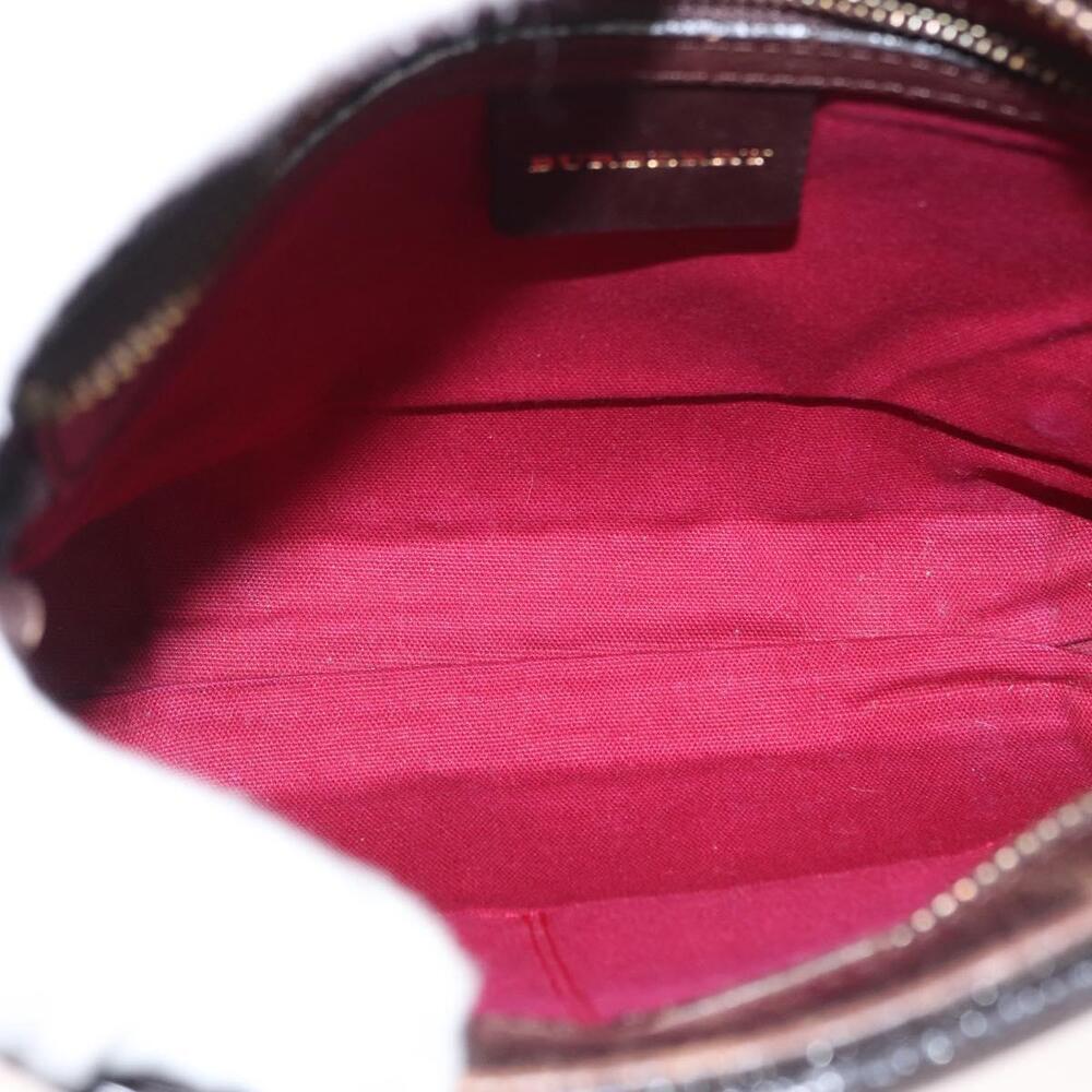 BURBERRY Nova Check Shoulder Bag Canvas Brown Gold Auth 151717 - Picture 12 of 16